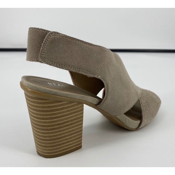 Kenneth Cole Beige Brown Cari Love Suede Leather Heels - Picture 5 of 8